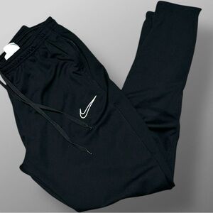 Nike Dri-FIT Black Athletic Pants Women S Elastic Drawstring Zip Ankle Pockets